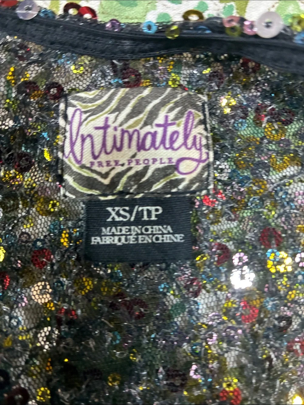 Free People Multicolor Sequin Mini Dress